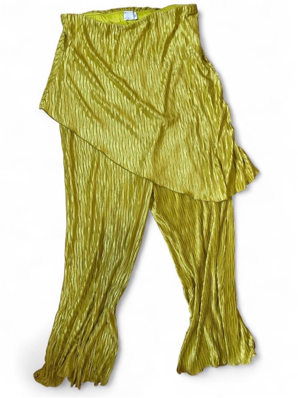 ASOS Pleated Wide-Leg Jumpsuit in Bright Chartreuse